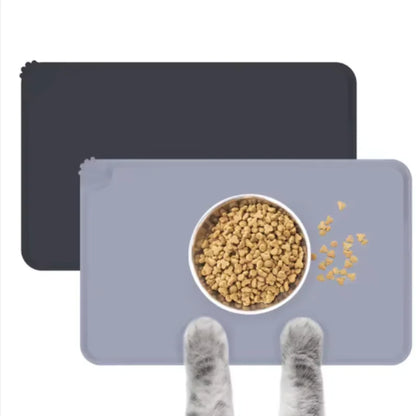 Silicone Pet Meal Mat Waterproof Anti-Slip Cat Food Mat Puppy Feeding Bowl Mat No Cleaning Required Pet Accessories