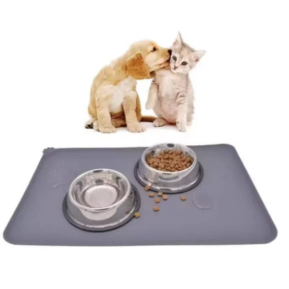 Silicone Pet Meal Mat Waterproof Anti-Slip Cat Food Mat Puppy Feeding Bowl Mat No Cleaning Required Pet Accessories